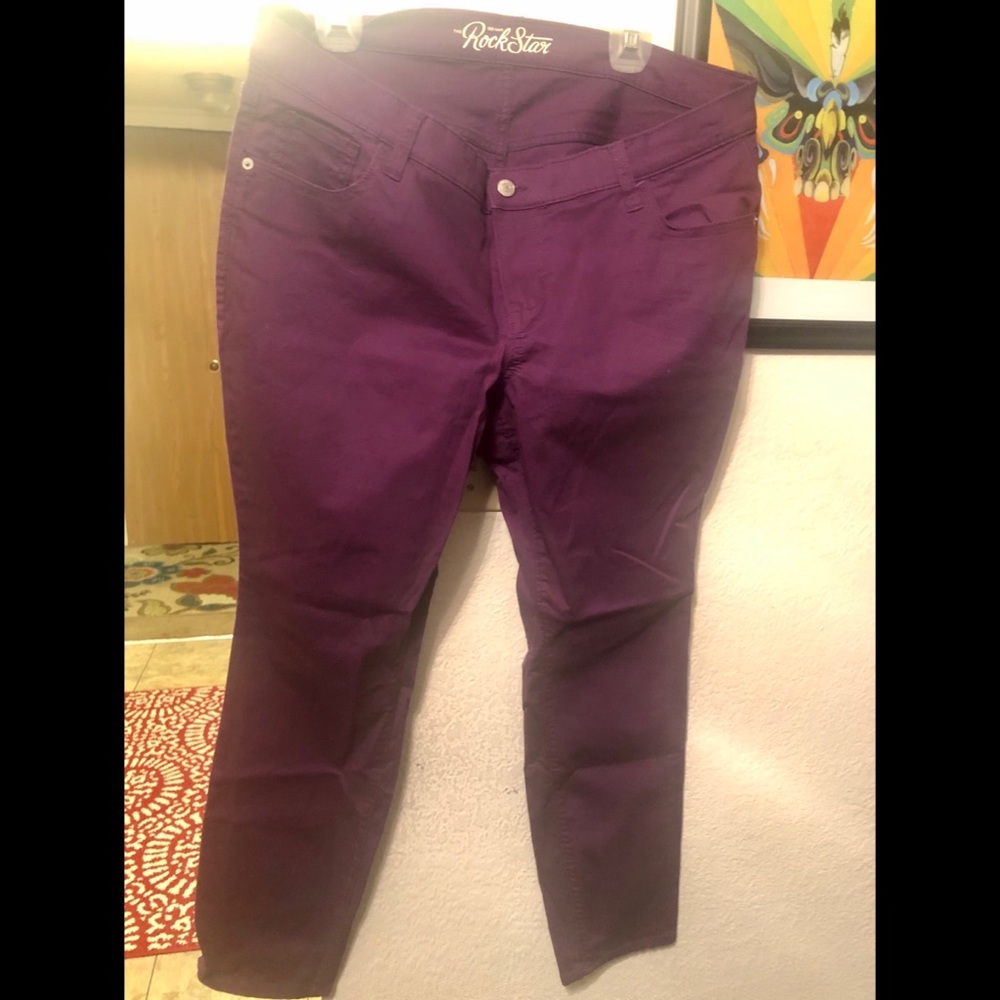 Purple Old Navy Rockstar Skinny Jeans